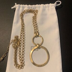 CAbi Gold Double Ring Necklace